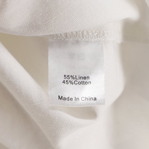 TUCKERNUCK Linen Cotton Sleeveless Button Down Steele Top White Ivory Size S - Picture 7 of 7